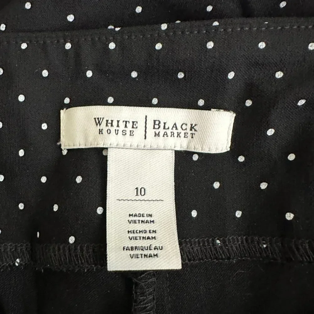 2/$30 White House Black Market Polka Dot Crop Pants High Rise 10 #A0019